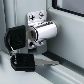 Window Locks with Key, Aluminum Alloy Window Door Frame Security Locks for Home and Office