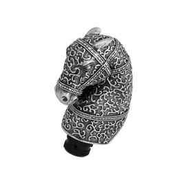 Motoforti Silver Gray Horse Head Manual Gear Shift Knob Long-lasting