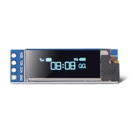0.91inch I2C OLED Display Module I2C SSD1306 OLED Display Module I2C OLED Screen Driver DC 3.3V~5V for Arduino (Blue)