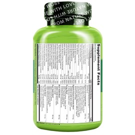 NATURELO NATURELO Whole Food Multivitamin for Women - with Vitamins, Minerals, & Organic Extracts - Supplement for Energy and Heart Health - Non GMO - 240 Vegan Capsules