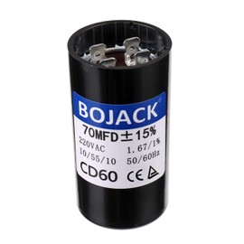 BOJACK 70 uf/MFD 220 VAC ±15% 50/60 Hz CD60 Round Motor Well Pump Start Capacitor Garage Door Opener Capacitor Compatible for 000954419988a and Genie 19988a