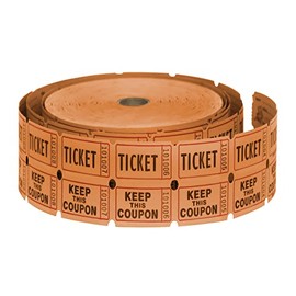50/50 Raffle Tickets Double Roll Light Purple - 2000 Ticket Count Per Roll - Easy Tear Away Stubs for Contact Info - Raffle Drum Tickets Roll for Drinks, Carnival, Chinese Auction, Events