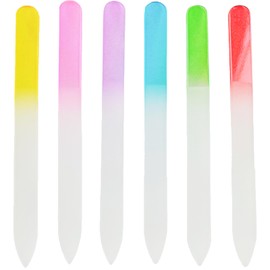 6 Pcs Glass Nail File, Nail Files for Natural Nails, Double Sided Glass File Professional Salon Manicure Pedicure Tool for Women Men