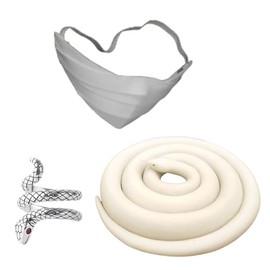 DJMANMENGG Iguro Obanai Mask Snake Ring Anime Cosplay Demon Mask Costume Accessories Prop