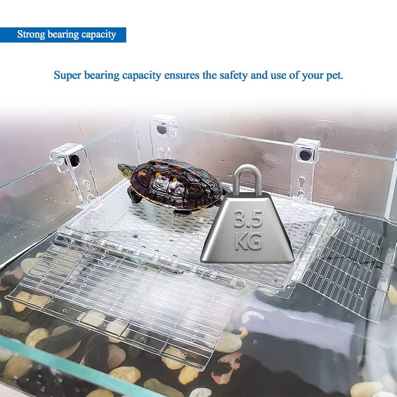 Toolzia Turtle Basking Platform, Aquarium Turtle Accessories Tank With Rock