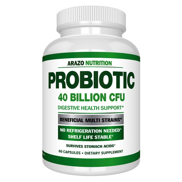 Arazo Nutrition Probiotic 40 Billion CFU - Shelf Stable with