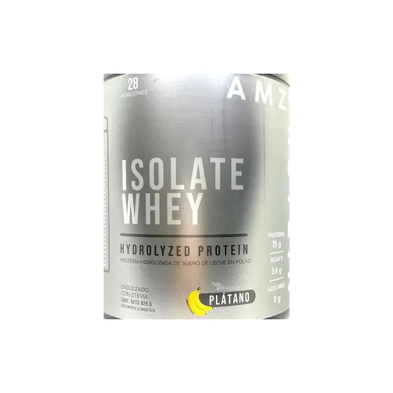 Proteina Amz Isolate Whey 2lbs 925g 28 Serv Sabor Platano