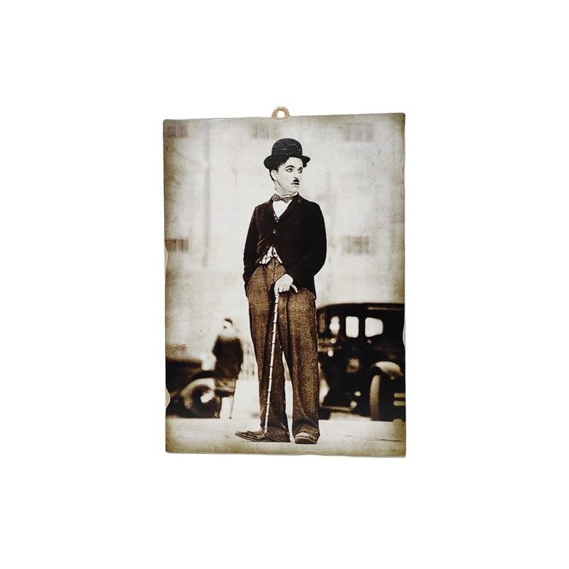 KUSTOM ART Charlie Chaplin Charlotte Charlotte Laser Print on MDF
