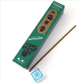 Cedarwood Morning Star Quality Japanese Incense by Nippon Kodo - 50 Sticks + Holder