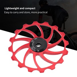Drfeify Meijun 16T Bicycle Rear Derailleur Pulley, Aluminium, MTB Road Bikes, Ceramic Bearing, Pulley, Guide Wheel Parts (Red) Other Outdoor Toys for Children Outdoor Toys