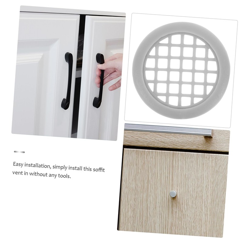 SHINEOFI 50Pcs Round Under Cabinet Air Vent Cover Decorative Soffit