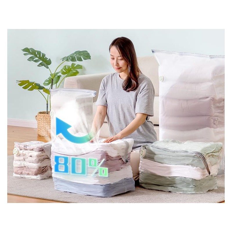 Large Vacuum Storage Bag, Save Space for Clothes, Duvets &