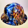 Pyramex FULL BRIM Hard Hat custom hydro dipped IRON MAIDEN
