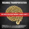 G80 Load Binder Chain,3/8"x10ft Tow Chain with G70 Hooks,5400lbs Safe