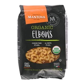 Mantova Organic Elbow Pasta - Premium Quality Organic Durum Semolina Macaroni, Perfect for Soups, Salads, and Classic Pasta Dishes, 1 lb Bags (Pack of 6), Authentic Italian Taste