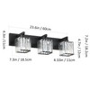 Aipsun Black Vanity Light Bathroom Lighting Fixtures 3 Light Crystal