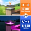 APONUO Solar Post Cap Lights with 8 RGB Solid Colors
