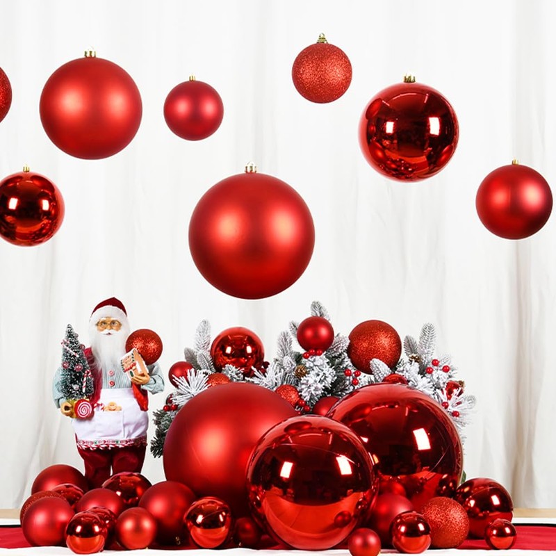 20PCS Christmas Tree Baubles Balls Ornaments Xmas Hanging Decorations Shatterproof