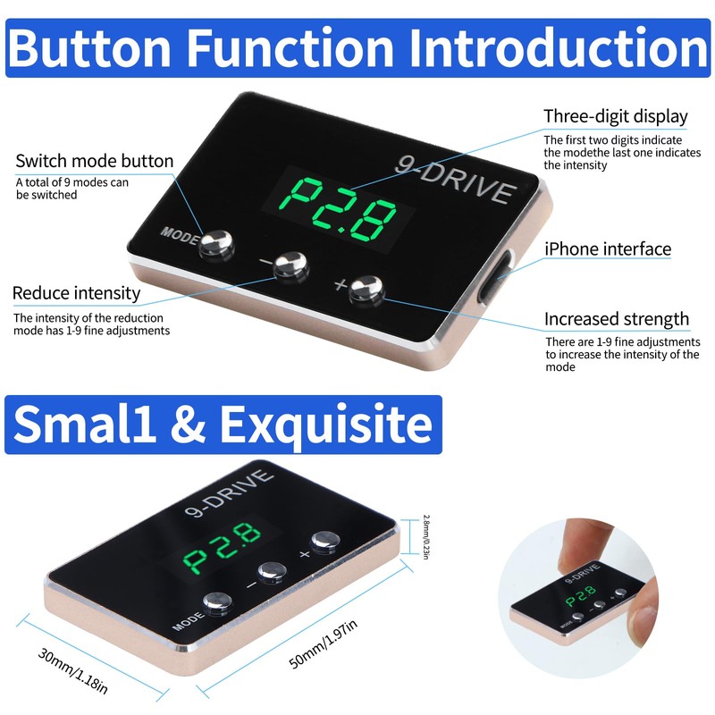 YIBEICO Throttle Response Controller, 9 Drive 9-Mode Smart Electronic Racing