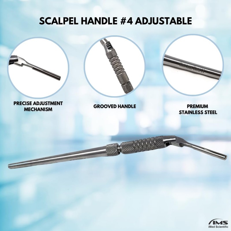 Multi-function Adjustable Scalpel Handle No 4 with 7 Multi-Angle Adjustments