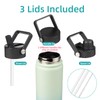 Konokyo 22oz Stainless Steel Bottles with 3 Lids Sport Insulated