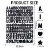8 Sheets 0.5 Inch Small Vinyl Letter Sticker for Scrapbooking,