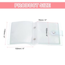 sourcing map 1 Pcs Mini Photo Album, 36 Pockets 4x4 Portable Kpop Photocard Holder Credit Card Holder for Mini Camera Snap Instant Cameras Travel Photos Credit Cards, Blue
