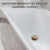 Bathtub Tub Drain Conversion Kit Assembly, Wellup Lift and Turn