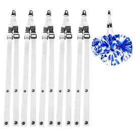 aiviwiai Pom Pom Holder for Backpack Cheer - Adjustable Cheer Pom Poms Holder - Cheer Bag Accessories for Pom Pom Protection (White/1 Pack)