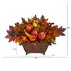 Nearly Natural 27in. Pumpkin, Maple Leaf and Berries Artificial Arrangement