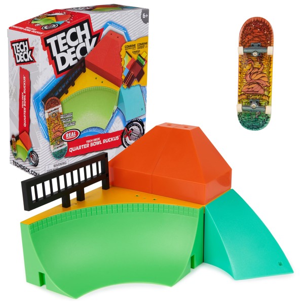 Tech Deck, Quarter Bowl Ruckus X-Connect Park Creator, Customisable and
