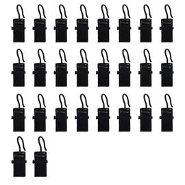 C.M. Curtain Clip Hooks, Set of 26, Curtain Ring Clips, For Hanging Your Favorite Fabric, Black