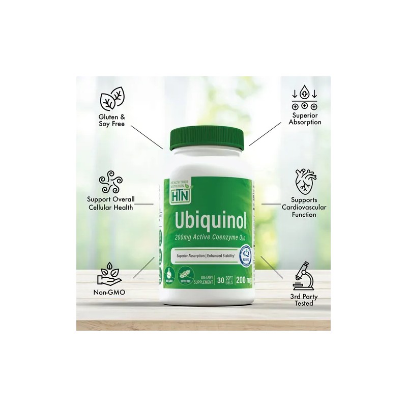 Ubiquinol 200mg 30 Softgels Eaf Coq10 (enhanced Absorption F