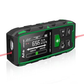 Laser Measuring Tool, 656FT Recharge Luminous LCD Display Dual Laser Measure Multi Units Multifunctional Laser Distance Meter for Length Area Volume Angle Pythagorean Mode and Sensor Midpoint
