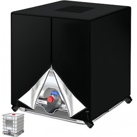 Panggae IBC Tote Cover,Water Tank Protection Cover for 275 Gallon Zipper 420D Heavy Waterproof Sunscreen Material Outdoor Garden Water Tank Cover