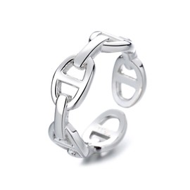 Cappuvini Women's Men's Simple 925 Sterling Silver Matching Engagement Ring Popular, One Size Fits Most, Hypoallergenic, Wedding Ring, Unisex, Sterling Silver Ring, Gift, Elegant, Birthday, Wedding