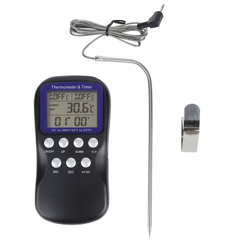 Digital Electric Food Thermometer for Oven Barbecue Grill Cooking Kitchen