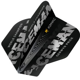 Gerwyn Price Iceman World Champion Silver Edition Dart Flights - 3 Sets per Pack (9 Flights in Total)
