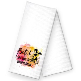 ZBBFSCSB I Am The Secret Ingredient Funny Kitchen Towels, Cute Kitchen Decor Supplies, Sweet Housewarming Gifts for Hostesses, Christmas Birthday Gifts for Mom BFF Sisters Grandma Neighbor