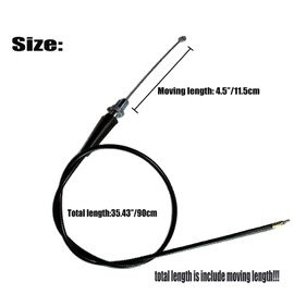 35.43" Throttle Cable 90cm for 50cc 70cc 110cc 125cc Baja Dirt Runner SSR125 TaoTao MadMax Coolster M-125 X-pro SYX Roketa SDG NST Apollo RFZ Moto X-Treme ATV Go Kart Chinese Pit Dirt Bike Parts Black