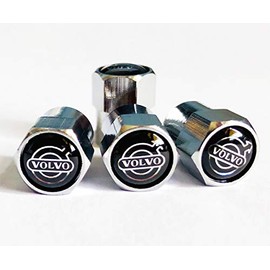 Silver Wheel Valve Dust Caps. V40 V60 V90 S60 S40 V70 XC70 XC60 XC90 Cross Country Polestar