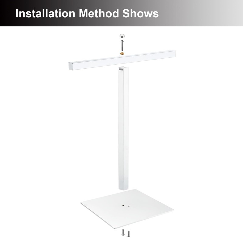 Hand Towel Holder Stand, Industrial Style Brass Shower Countertop Towel