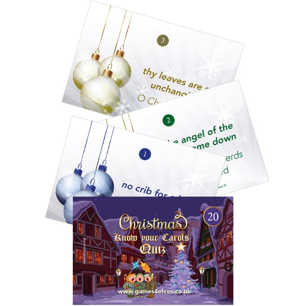 Know Your Carols Christmas Games Fun - 20 Xmas Carols