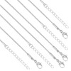 12 Pack Necklace Chains Bulk Adjustable Stainless Steel Snake Chain