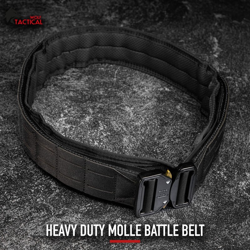 WOLF TACTICAL Molle Battle Belt - 2' Quick-Release War Belt