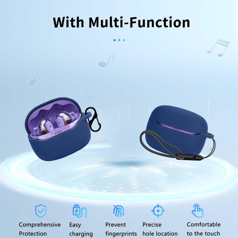 for JBL Tune Beam 2 Case Cover,NOUKAJU Earphone Protective Cover(with