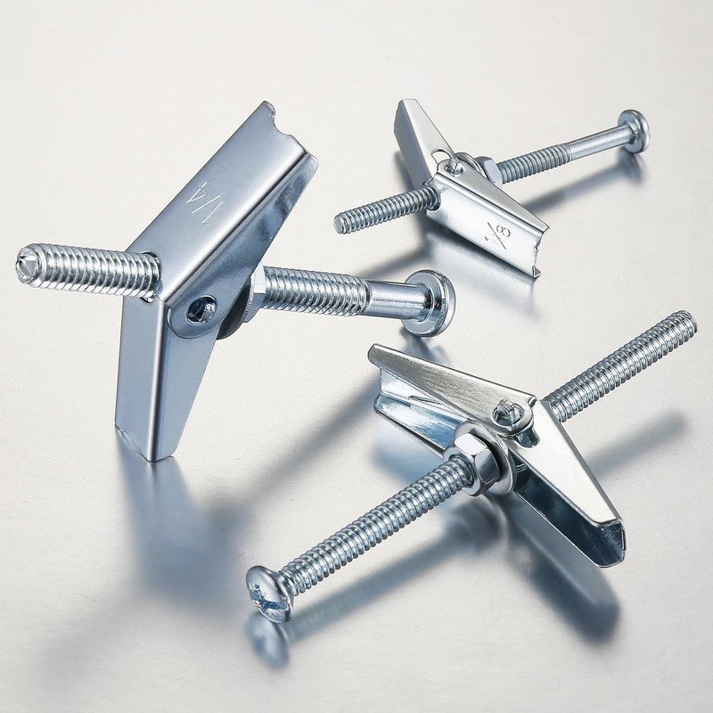 Wensilon (30 pcs) 1/8" Heavy Duty Drywall Anchors and Screws,Toggle