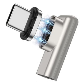 USB TYPE-C Converter Adapter, Magnet, USB 3.1, 40Gbps, PD100W, 4K/60Hz, USB C Type C Converter Adapter, 24 Pins, Thunderbolt3, Fast Charging, Magnet, Dustproof, Compatible with MacBook Pro/Air/Pad