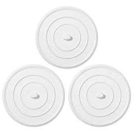 3Pcs Bathtub Drain Stopper, 4.3 Inches Universal Sink Stopper, Sink Drain Cover, Silicone Drain Cover for Kitchens Bathrooms Laundry Accessories (White)﻿
