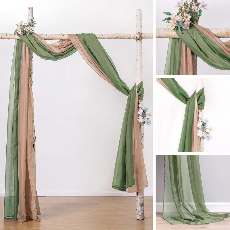 MIULEE Sheer Window Scarf Valance Extra Long Topper Spring Elegant
